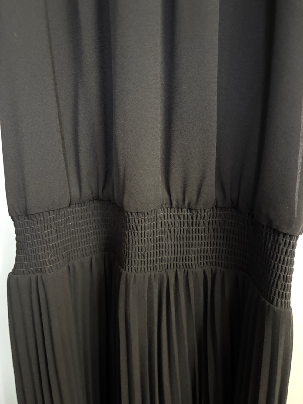 White House Black Market Black Halter Pleated Maxi - Picture 4 of 6